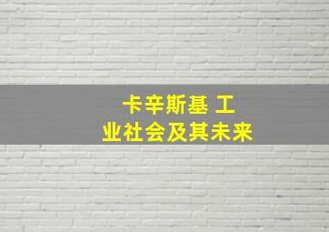 卡辛斯基 工业社会及其未来